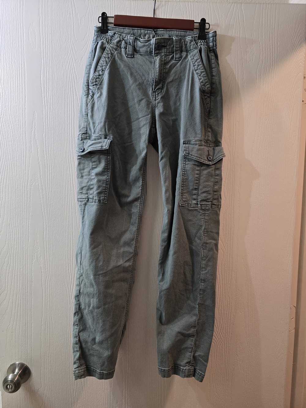 American Eagle Outfitters Cargo Pants in Faded Sage Green